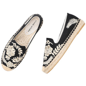 2021 Sapatos Womens Casual Espadrilles Slip-on Breathable Flax Hemp For Girl Shoes Fashion Embroidery Comfortable Ladies Girls