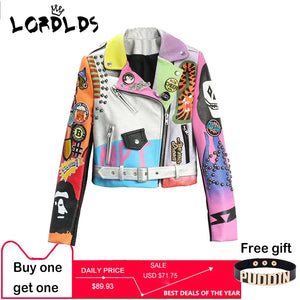 LORDLDS Cropped Leather Jackets