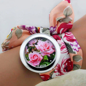 Shsby New Design Flower Cloth Wrist Watch