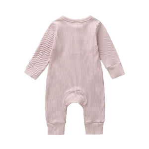 Summer Unisex Newborn Baby Clothes Solid Color Baby Rompers Cotton Long Sleeve Toddler Romper Infant Clothing 3-18 Months