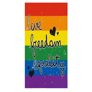 Trendy Gay Lesbian Pride Rainbow Flag Beach Bath Towels LGBT GLBT Gay Pride Travel Swimming Shower Towel Sport Spa Sauna Towels