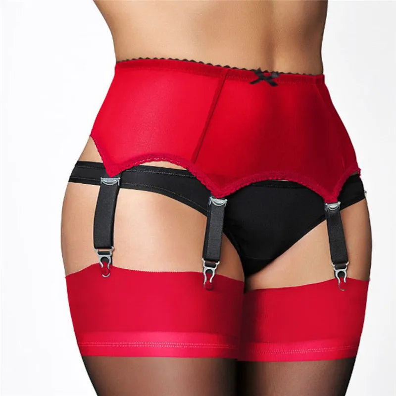 Sexy Garter Belt Women High Waist Mesh Suspender Belt Female lady Elastic Sexy Lingerie Garters Femme Night Club