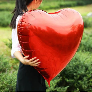 Wedding Decoration Helium Balloons Large Red Heart Shapped Foil Balloon Wedding Party Love Marriage Air Ballons Wedding Supplies