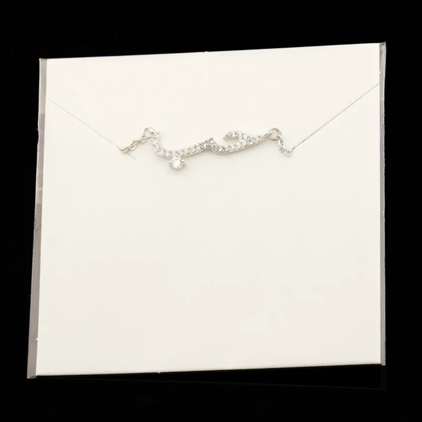Zircon Arabic Language Love Statement Necklace Women Arabic Crystals Pendant Choker Necklace Wedding Jewelry Handmade Gifts