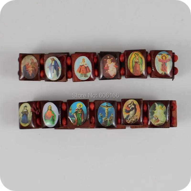 Wholesale 36pc/lot  Wooden Jesus Bracelet Rosary Beads Catholic Orthodox Fashion Religious Jewelry