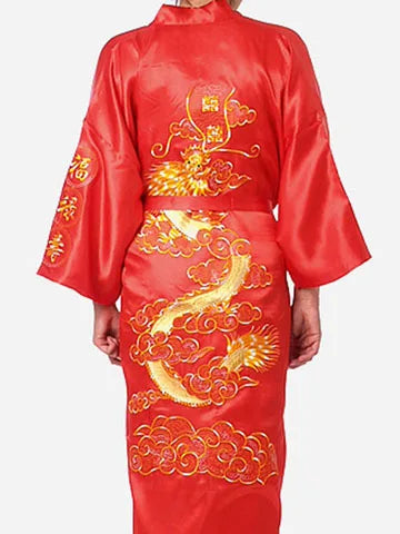 Chinese Men Embroidery Dragon Robes