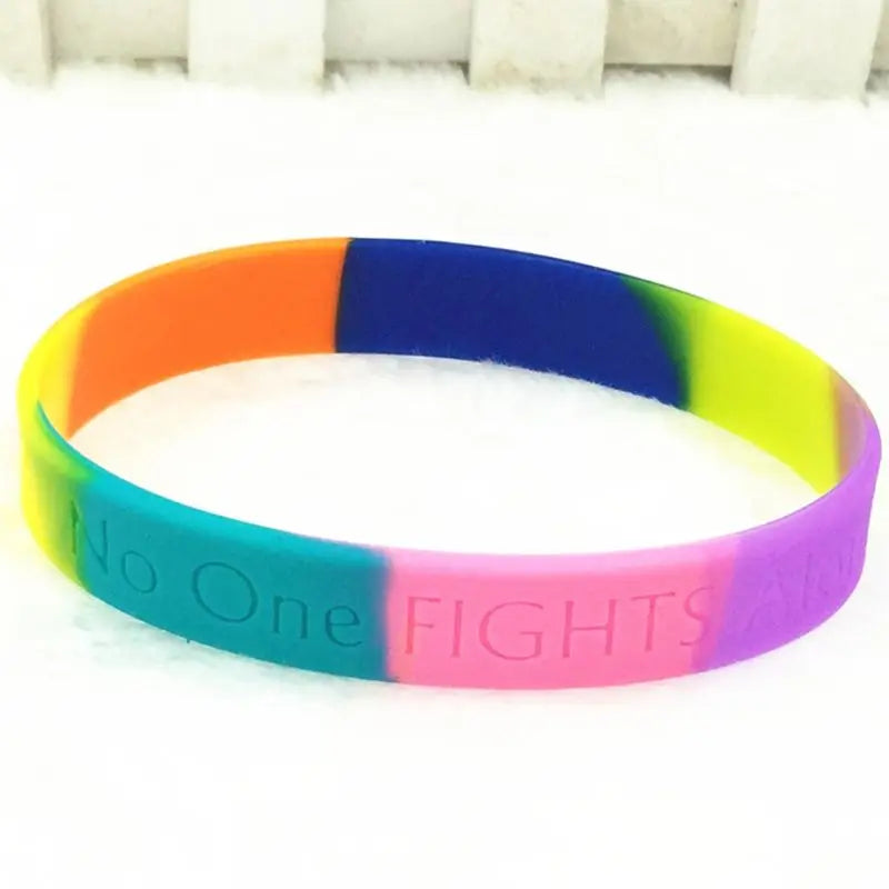 Unisex LGBT Rainbow Letters Sports Silicone Wristband Six-Color Gay Lesbian Pride Wristlet Bracelet Party Parade 18 Types