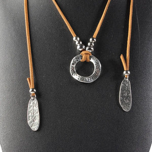 Women&#39;s Necklace brown leather siber  Jewelry Accessories Ladies leather necklace Women&#39;s ethnic necklace