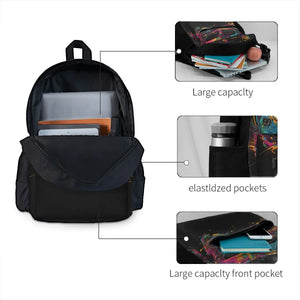Speed Sports Car Backpack Grafitti Psychadelic Outdoor Style Backpacks Men Custom Pattern School Bags Cool Rucksack