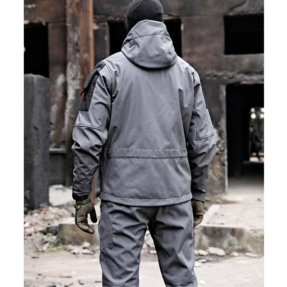 Winter Tactical 2 Piece Waterproof Hooded Military Suit