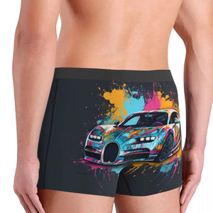 Sports Car Underwear Grafitti Psychadelic Men Panties Customs Classic Trunk Trenky Shorts Briefs Big Size