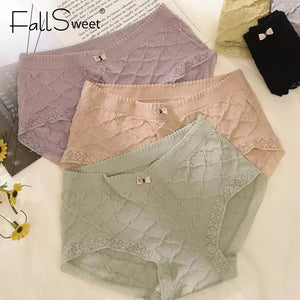 FallSweet Women's Panties Sexy Lingerie Middle Waist Underpanties Female Pantys Ladies Briefs Girls Panties Plus Size Underwears