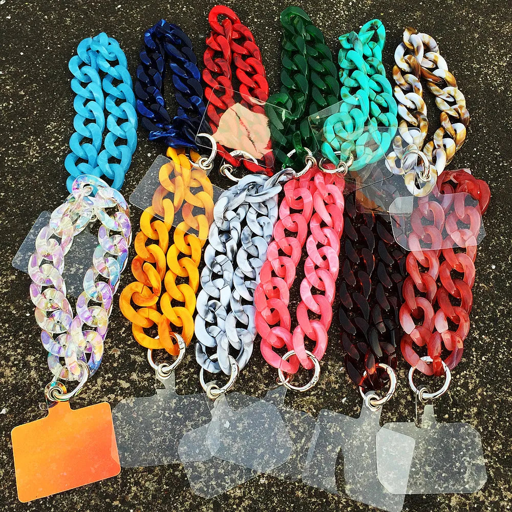 FishSheep Phone Lanyard Rope Case Chain for Women Acrylic Portable Anti-lost Cell Phone Link Strap Hanging Cord Accessories Gift