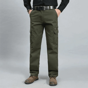 Men's Loose Multi-pocket Casual Overalls Plus Size Four Seasons Cotton Trousers Outdoor Long