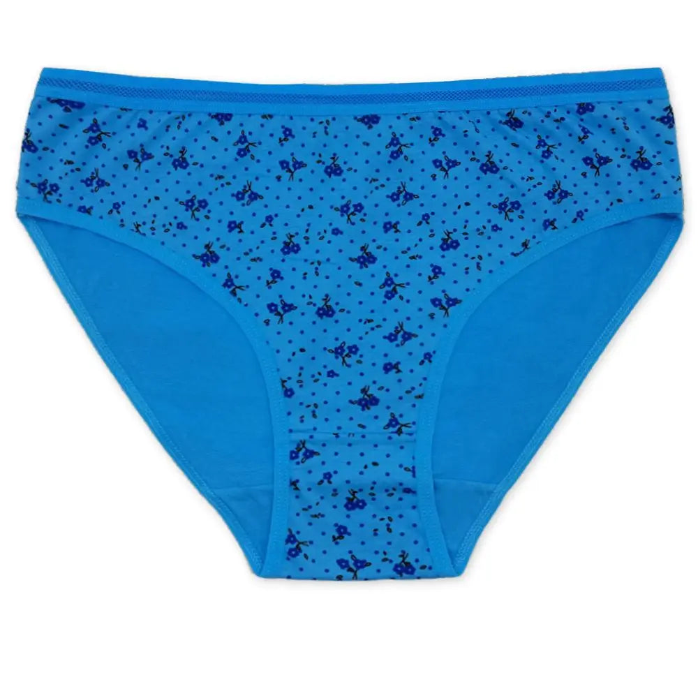 Sexy Women's Panties Plus Size Female Underwear Cotton Mid-rise Underpants Solid Color Ladies Briefs Floral Printed 3 Pcs/lot