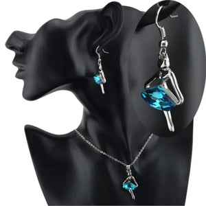 Crystal Pendant Fashion Jewelry Set
