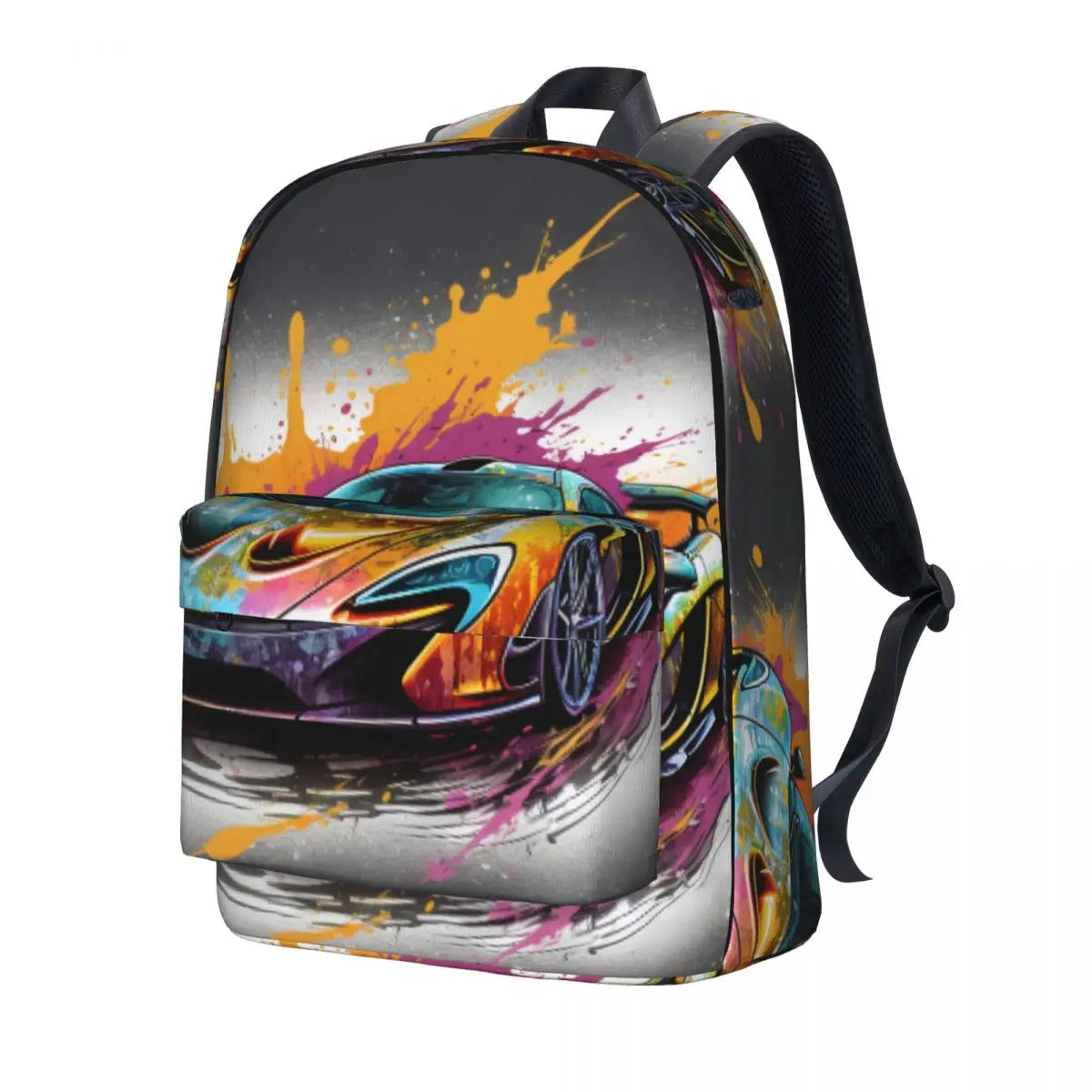 Powerful Sports Car Backpack Grafitti Psychadelic Funny Backpacks Women Trekking Print School Bags High Quality Rucksack
