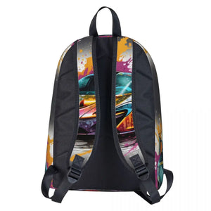 Powerful Sports Car Backpack Grafitti Psychadelic Funny Backpacks Women Trekking Print School Bags High Quality Rucksack