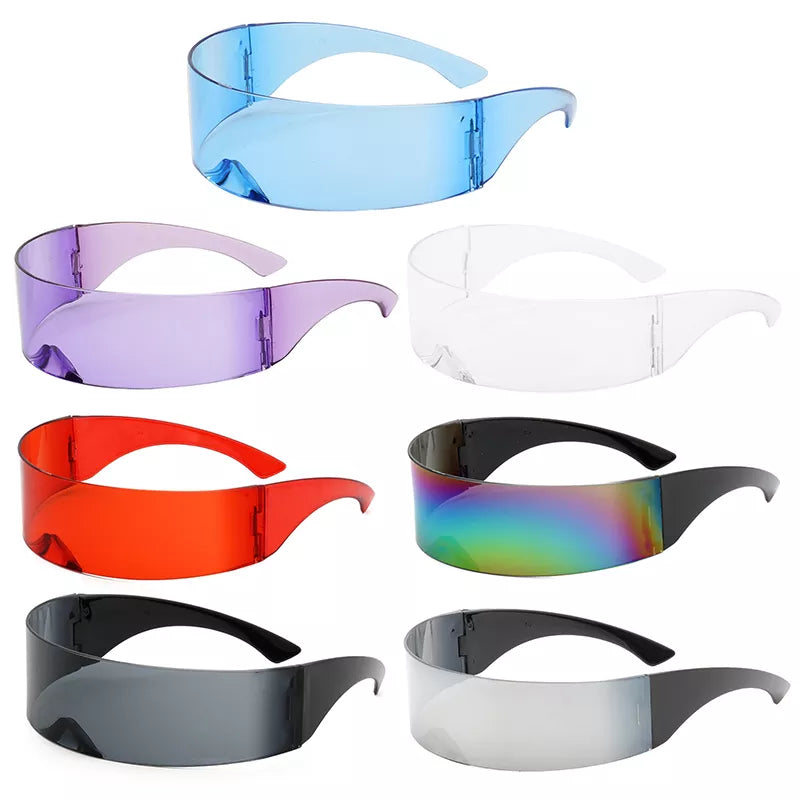 New Funny Futuristic Wrap Around Monob Costume Sunglasses Mask Novelty Glasses Halloween Party Party Supplies Decoration
