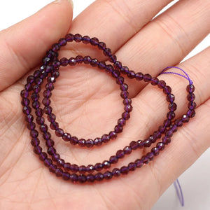 125 Pieces Spinel Beads Crystal Beads Loose DIY Jewelry Making Bracelet Necklace Accessories 3mm Length 38cm