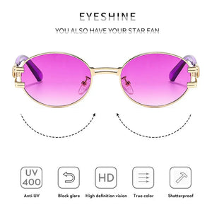 Cyberpunk Y2K Sunglasses Futuristic Lightning Decorative Sun Glasses Retro Oval Frame Hip Hop Glasses Outdoor Cycling Shades
