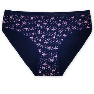 Sexy Women's Panties Plus Size Female Underwear Cotton Mid-rise Underpants Solid Color Ladies Briefs Floral Printed 3 Pcs/lot