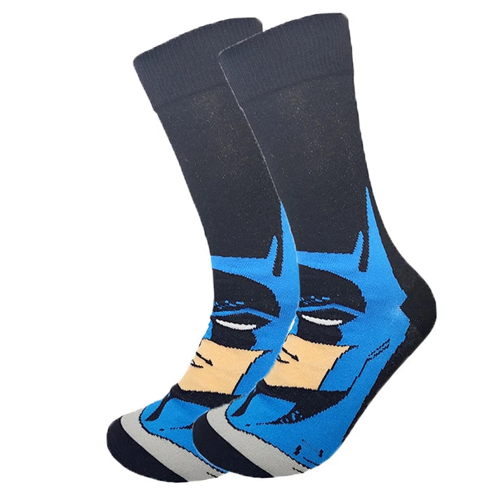 Super Marvels Anime Men's Socks Printed Funny Socks Women's Hip Hop Cartoon Plus Size Long Socks Fashion High Quality Stockings