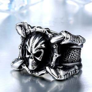 Beier New Motor Biker Chain Skull Ring 316L Stainless Steel Women Mens Sharp Claws  Cool Party Jewelry Wholesale BR8-448