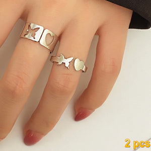 IFMIA Trendy Gold Butterfly Rings