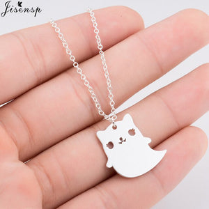 Origami Stainless Steel Animal Pendant Necklace